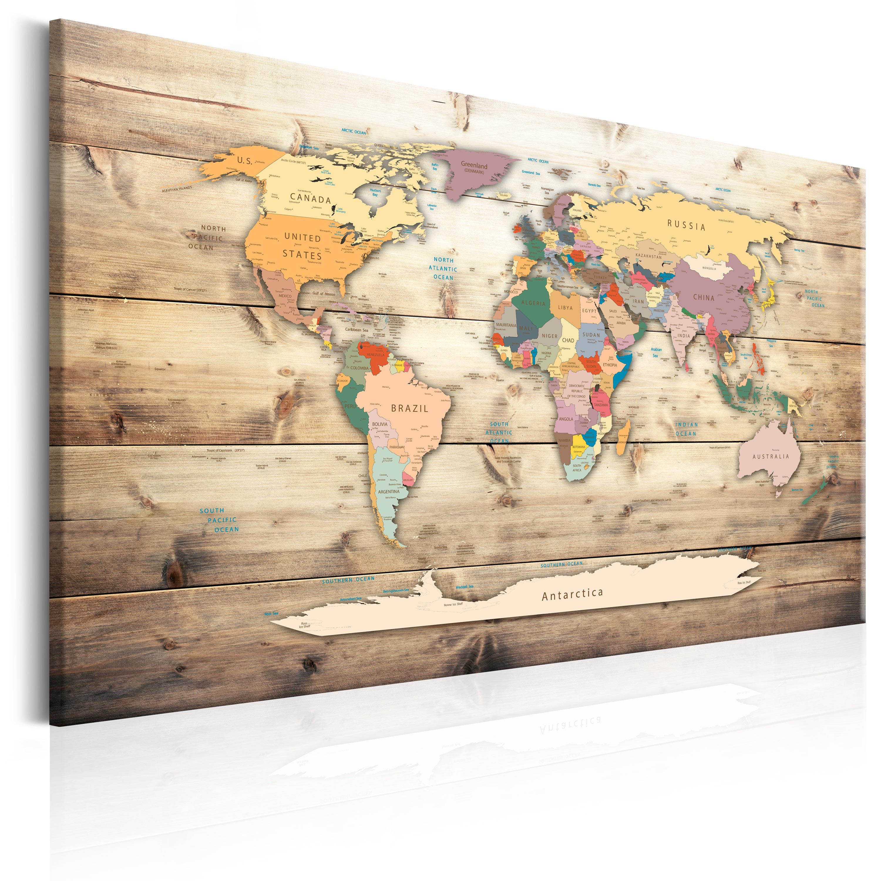 Картина върху корк - the world at your fingertips