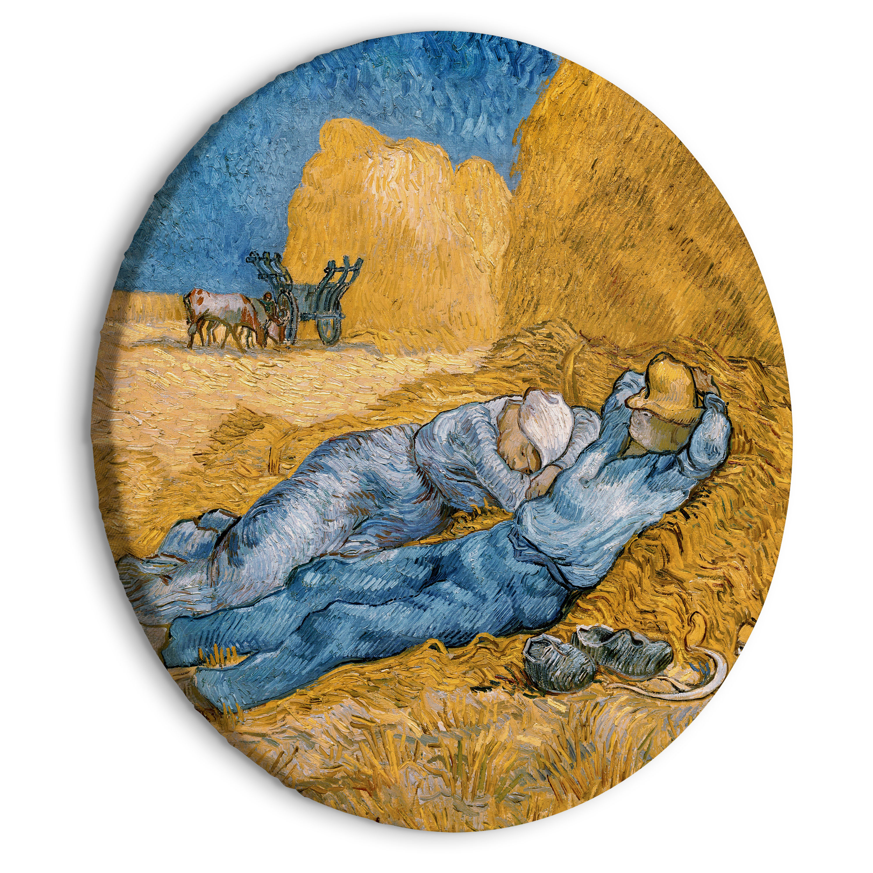 Картини - Кръгли картини - Кръгла картина - noon: rest from work (vincent van gogh) - Кръглите картини като нетипична декорацияКръгла картина?
